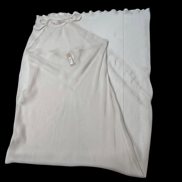 SKIMS Romance Chiffon Halter Silk Slip Dress Dove XS - Picture 2 of 11